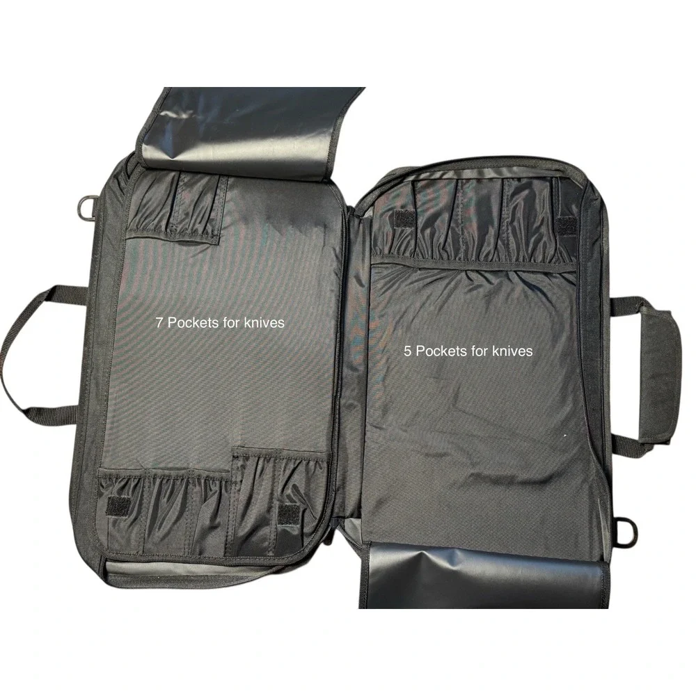 Victorinox PCI 28 Slots Knife Kitchen Tool Case Bag + Shoulder Strap Black Nylon
